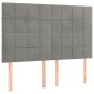vidaXL Giroletto a Molle con Materasso Grigio Chiaro 140x190cm Velluto