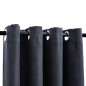 Tende Oscuranti con Anelli in Metallo 2 pz Antracite 140x175 cm Tende Oscuranti con Anelli in Metallo 2 pz Antracite 140x175 cm