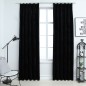 Tende Oscuranti con Ganci 2 pz Nere in Velluto 140x225 cm Tende Oscuranti con Ganci 2 pz Nere in Velluto 140x225 cm
