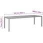Set da Pranzo per Giardino 11 pz in Polyrattan Grigio Set da Pranzo per Giardino 11 pz in Polyrattan Grigio