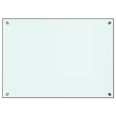 Paraschizzi per Cucina Bianco 70x50 cm in Vetro Temperato
