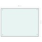 Paraschizzi per Cucina Bianco 80x60 cm in Vetro Temperato Paraschizzi per Cucina Bianco 80x60 cm in Vetro Temperato