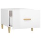 Tavolino da Salotto Bianco Lucido 50x50x40 cm Legno Multistrato