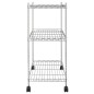 Scaffale a 3 Livelli con Ruote 60x35x81 cm Cromato 150 kg Scaffale a 3 Livelli con Ruote 60x35x81 cm Cromato 150 kg