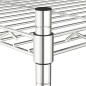 Scaffale a 3 Livelli con Ruote 60x35x81 cm Cromato 150 kg Scaffale a 3 Livelli con Ruote 60x35x81 cm Cromato 150 kg