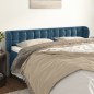 Testiera ad Orecchio Blu Scuro 163x23x78/88 cm in Velluto