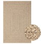 vidaXL Tappeto ZIZUR 120x170 cm Aspetto Iuta per Interni ed Esterni vidaXL Tappeto ZIZUR 120x170 cm Aspetto Iuta per Interni ed Esterni