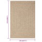 vidaXL Tappeto ZIZUR 120x170 cm Aspetto Iuta per Interni ed Esterni vidaXL Tappeto ZIZUR 120x170 cm Aspetto Iuta per Interni ed Esterni