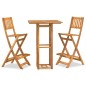 vidaXL Set da Bar per Esterni 3 pz in Legno Massello di Acacia vidaXL Set da Bar per Esterni 3 pz in Legno Massello di Acacia