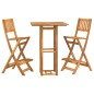 vidaXL Set da Bar per Esterni 3 pz in Legno Massello di Acacia vidaXL Set da Bar per Esterni 3 pz in Legno Massello di Acacia