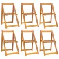 Sedie da Giardino Pieghevoli 6 pz in Legno Massello di Acacia Sedie da Giardino Pieghevoli 6 pz in Legno Massello di Acacia