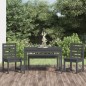 vidaXL Set da Pranzo per Giardino 4pz Grigio in Legno Massello di Pino vidaXL Set da Pranzo per Giardino 4pz Grigio in Legno Massello di Pino