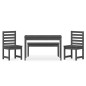 vidaXL Set da Pranzo per Giardino 4pz Grigio in Legno Massello di Pino vidaXL Set da Pranzo per Giardino 4pz Grigio in Legno Massello di Pino