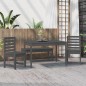 vidaXL Set da Pranzo per Giardino 4pz Grigio in Legno Massello di Pino vidaXL Set da Pranzo per Giardino 4pz Grigio in Legno Massello di Pino