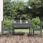 Set da Pranzo per Giardino 4pz Grigio in Legno Massello di Pino Set da Pranzo per Giardino 4pz Grigio in Legno Massello di Pino