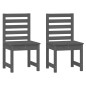 Set da Pranzo per Giardino 7pz Grigio in Legno Massello di Pino Set da Pranzo per Giardino 7pz Grigio in Legno Massello di Pino