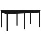 Set da Pranzo per Giardino 7pz Nero in Legno Massello di Pino Set da Pranzo per Giardino 7pz Nero in Legno Massello di Pino
