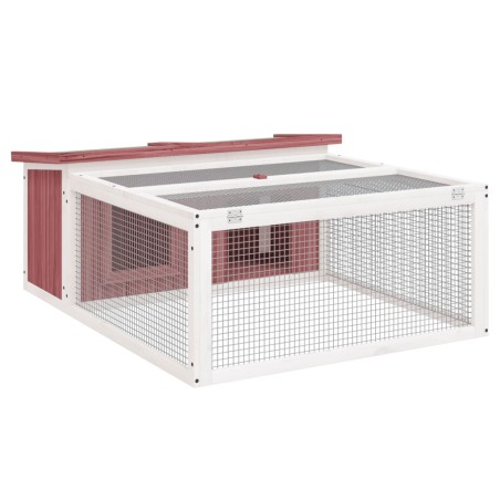 Conigliera Moka 117,5x97x47,5 cm in Legno Massello di Pino