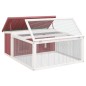Conigliera Moka 117,5x97x47,5 cm in Legno Massello di Pino