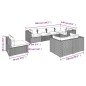 Set Divani da Giardino 8 pz con Cuscini in Polyrattan Marrone Set Divani da Giardino 8 pz con Cuscini in Polyrattan Marrone