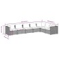 vidaXL Set Divani da Giardino 7 pz con Cuscini in Polyrattan Grigio vidaXL Set Divani da Giardino 7 pz con Cuscini in Polyrattan Grigio