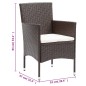 Set da Pranzo da Giardino 11 pz in Polyrattan Marrone