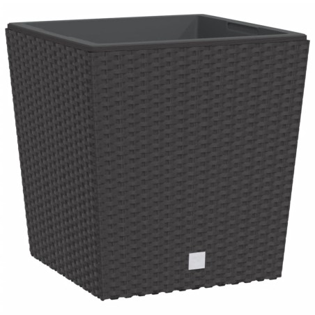 vidaXL Fioriera con Interno Rimovibile Marrone 21 / 32 L PP Rattan
