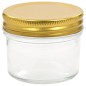 Vaso per Marmellata in Vetro Coperchio Oro 24 pz 110 ml Vaso per Marmellata in Vetro Coperchio Oro 24 pz 110 ml