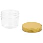 Vaso per Marmellata in Vetro Coperchio Oro 24 pz 110 ml Vaso per Marmellata in Vetro Coperchio Oro 24 pz 110 ml
