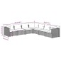 Set Divani da Giardino 7 pz con Cuscini in Polyrattan Nero Set Divani da Giardino 7 pz con Cuscini in Polyrattan Nero