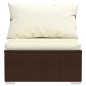 vidaXL Set Divani da Giardino con Cuscini 8 pz in Polyrattan Marrone vidaXL Set Divani da Giardino con Cuscini 8 pz in Polyrattan Marrone