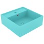 Lavabo Troppopieno Quadrato Verde Chiaro Opaco 41x41cm Ceramica Lavabo Troppopieno Quadrato Verde Chiaro Opaco 41x41cm Ceramica