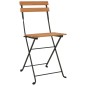 Sedie Pieghevoli da Bistrò 6 pz Legno Massello Teak e Acciaio Sedie Pieghevoli da Bistrò 6 pz Legno Massello Teak e Acciaio