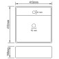 Lavabo Troppopieno Quadrato Grigio Scuro Opaco 41x41cm Ceramica