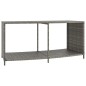 vidaXL Bordo per Spa Grigio in Polyrattan e Legno Massello di Acacia 