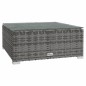 Set Divani da Giardino 9 pz con Cuscini in Polyrattan Grigio Set Divani da Giardino 9 pz con Cuscini in Polyrattan Grigio