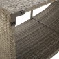 Scaffali Portaoggetti 2 pz in Polyrattan Grigio Scaffali Portaoggetti 2 pz in Polyrattan Grigio