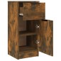 Credenze 2 pz Rovere Fumo 30x30x70 cm in Legno Multistrato Credenze 2 pz Rovere Fumo 30x30x70 cm in Legno Multistrato