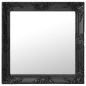 Specchio da Parete Stile Barocco 60x60 cm Nero Specchio da Parete Stile Barocco 60x60 cm Nero
