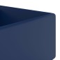 Lavabo Troppopieno Quadrato Blu Scuro Opaco 41x41cm Ceramica Lavabo Troppopieno Quadrato Blu Scuro Opaco 41x41cm Ceramica