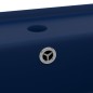 Lavabo Troppopieno Quadrato Blu Scuro Opaco 41x41cm Ceramica Lavabo Troppopieno Quadrato Blu Scuro Opaco 41x41cm Ceramica