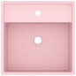 vidaXL Lavabo Troppopieno Quadrato Rosa Opaco 41x41cm Ceramica vidaXL Lavabo Troppopieno Quadrato Rosa Opaco 41x41cm Ceramica