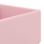 vidaXL Lavabo Troppopieno Quadrato Rosa Opaco 41x41cm Ceramica vidaXL Lavabo Troppopieno Quadrato Rosa Opaco 41x41cm Ceramica