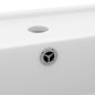 vidaXL Lavabo Troppopieno Quadrato Bianco Opaco 41x41cm Ceramica