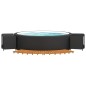 vidaXL Bordo per Spa Nero in Polyrattan e Legno Massello di Acacia