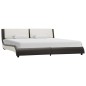 Giroletto con LED Grigio e Bianco in Similpelle 160x200 cm Giroletto con LED Grigio e Bianco in Similpelle 160x200 cm