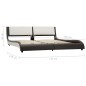 Giroletto con LED Grigio e Bianco in Similpelle 160x200 cm Giroletto con LED Grigio e Bianco in Similpelle 160x200 cm