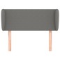 Testiera ad Orecchio Grigio Scuro 83x23x78/88 cm in Tessuto