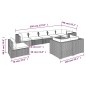 Set Divani da Giardino 9 pz con Cuscini in Polyrattan Marrone Set Divani da Giardino 9 pz con Cuscini in Polyrattan Marrone
