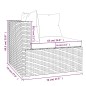 Set Salotto da Giardino 7 pz con Cuscini in Polyrattan Nero Set Salotto da Giardino 7 pz con Cuscini in Polyrattan Nero
